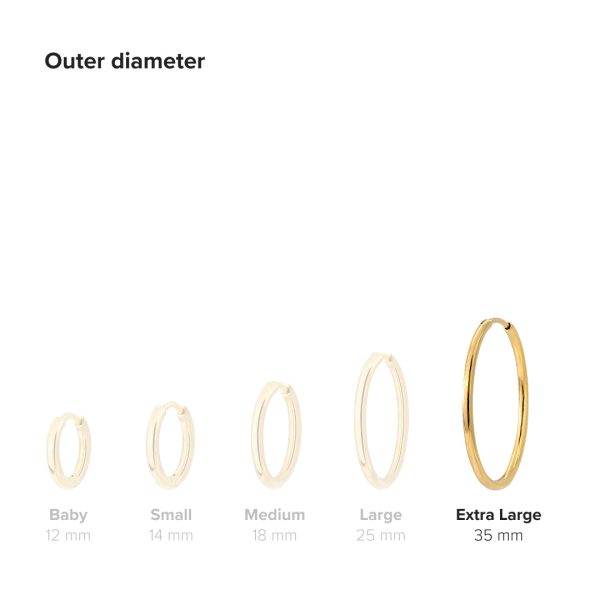 Extra Large Hoops Gold Jetzt online – Bild 3