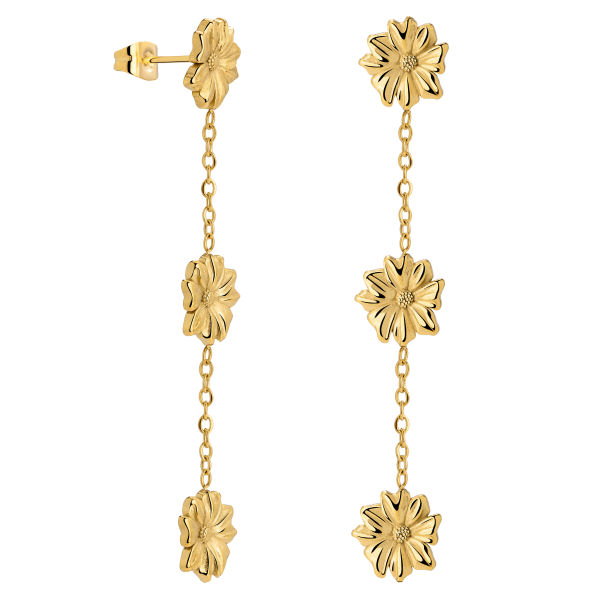 Petal Fall Studs Gold Mode