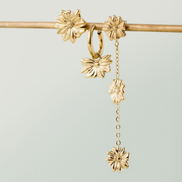 Petal Fall Studs Gold Mode – Bild 4