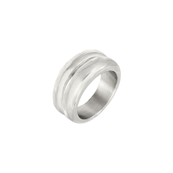 Chunky Twin Ring Silber Im Angebot