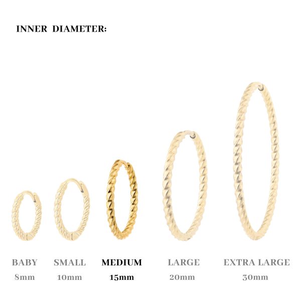 Twisted Hoops Medium Gold Mode – Bild 5