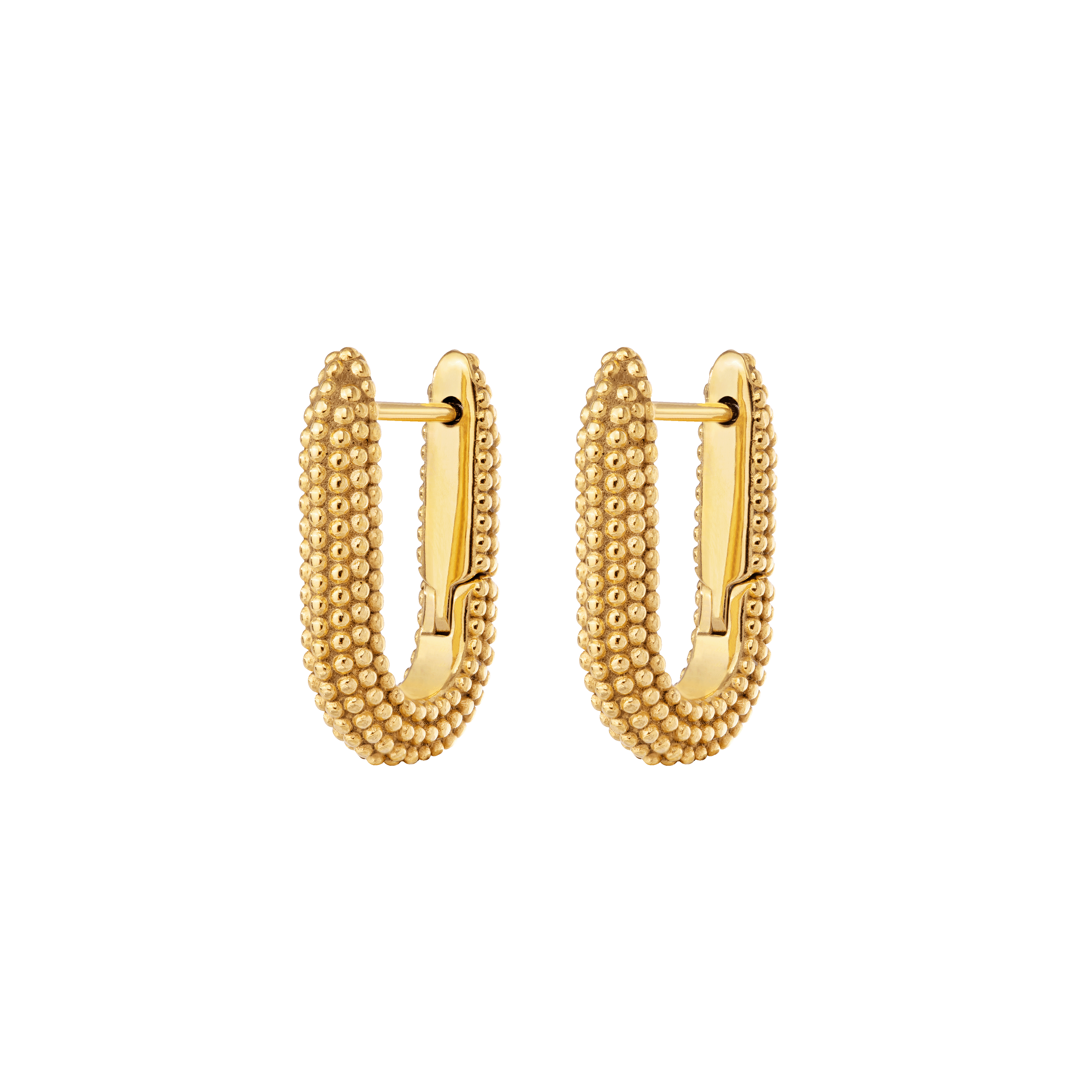 Dotted Oval Hoops Gold Verkauf