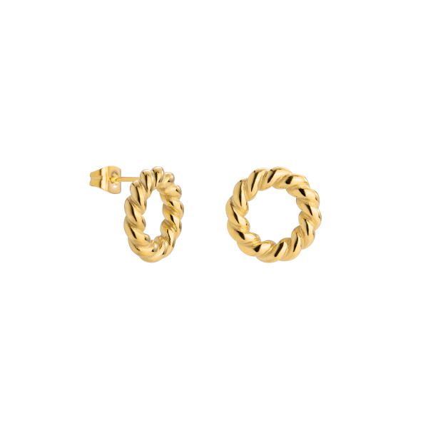 Twisted Donut Studs Gold Schn?ppchen