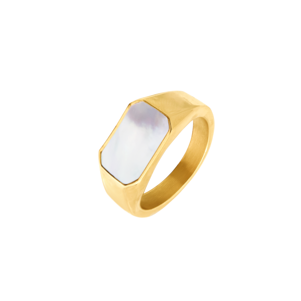 Mother of Pearls Ring Gold Zu verkaufen