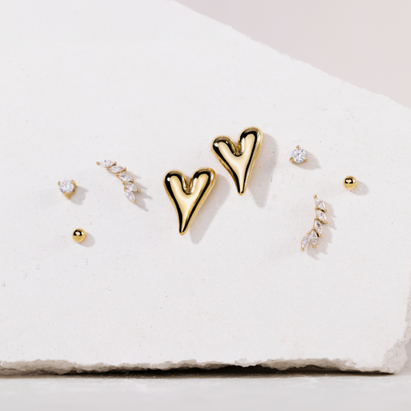 Sparkle Leaf Stud Bundle Gold Im Angebot – Bild 4