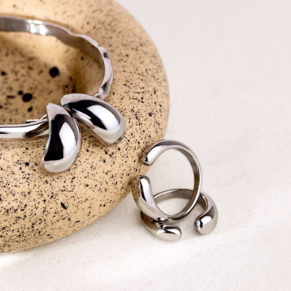 Huggie Ring Silber Verkauf – Bild 3