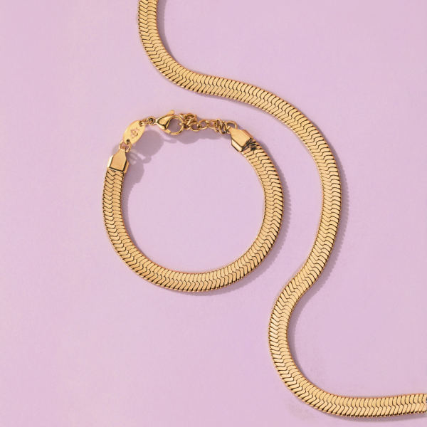 Bold Herringbone Bracelet Roségold Rabatt – Bild 3