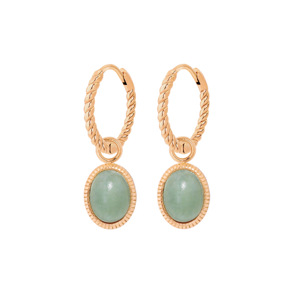 Vintage Tones Twisted Hoop Set Small Roségold Zu verkaufen