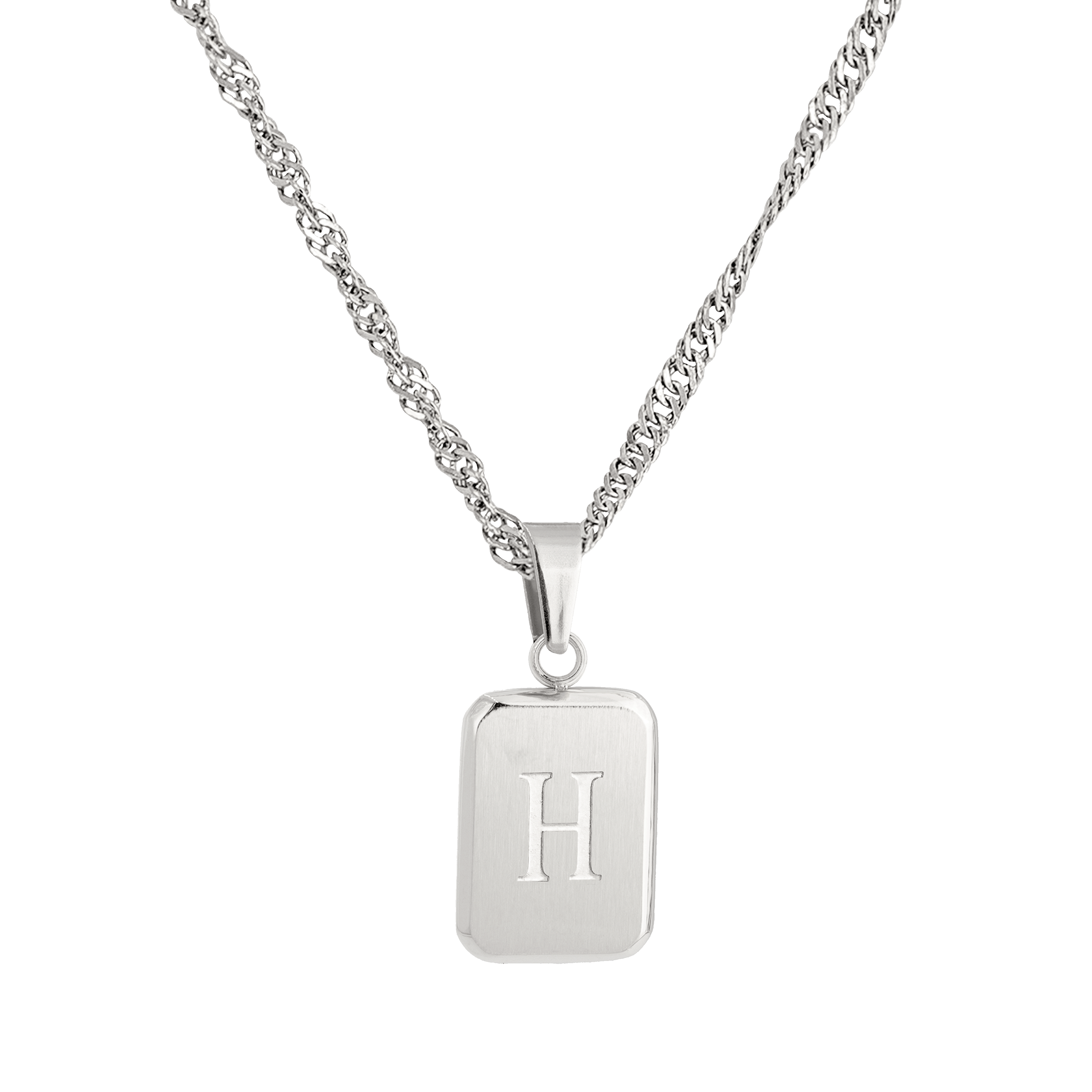 Letter Necklace H Silber Zu verkaufen