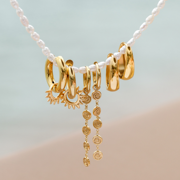 Sweet Swirl Hoop Set Small Gold Mode – Bild 5