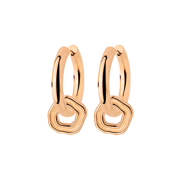 Chunky Coastal Charm Hoop Set Medium Roségold Zu verkaufen