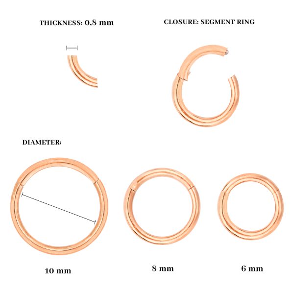 Basic Click Piercing Ring Roségold Zu verkaufen – Bild 3