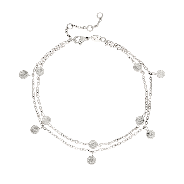 Swirl n Double Anklet Silber Online-Verkauf