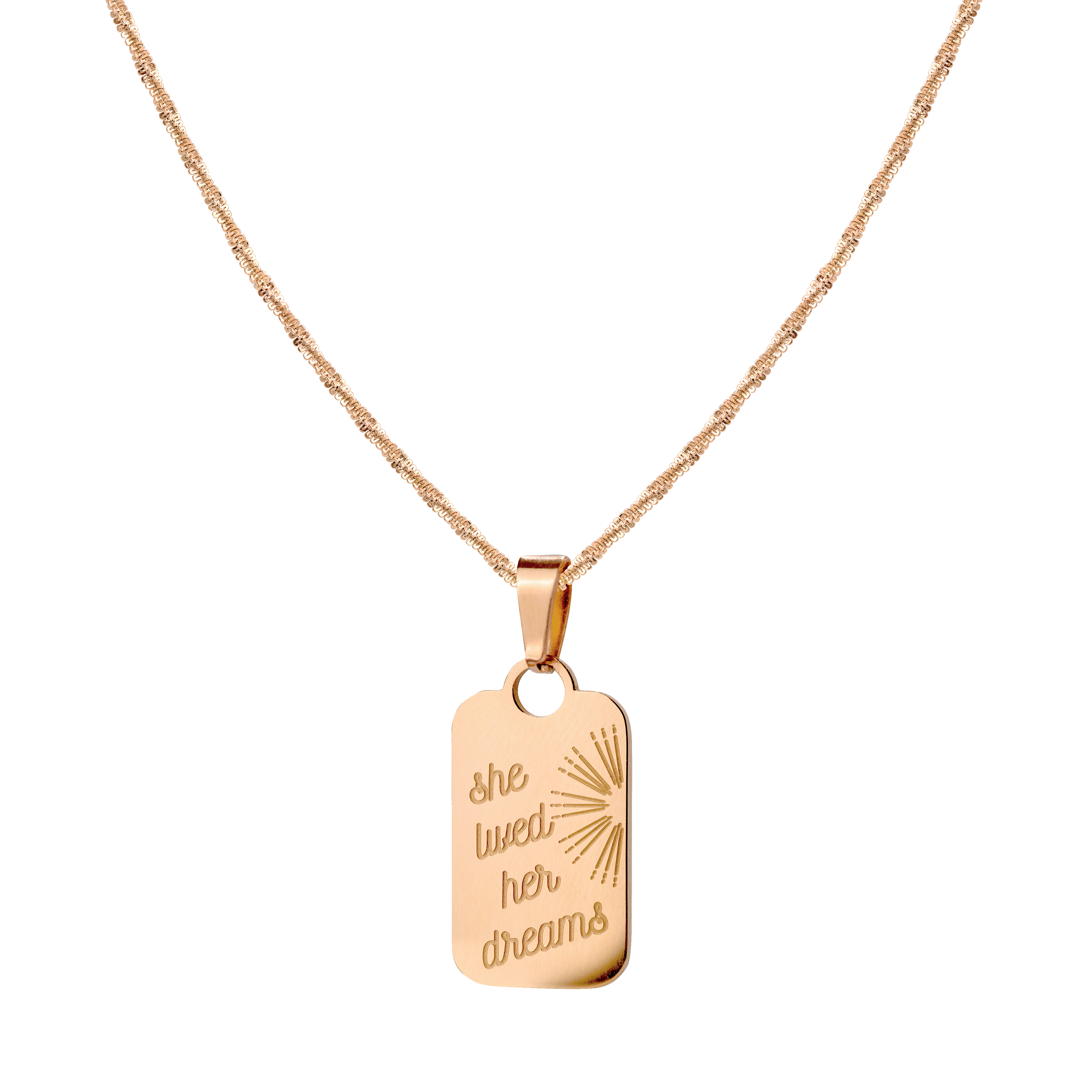 She lived her dreams Necklace Roségold Online-Schn?ppchen