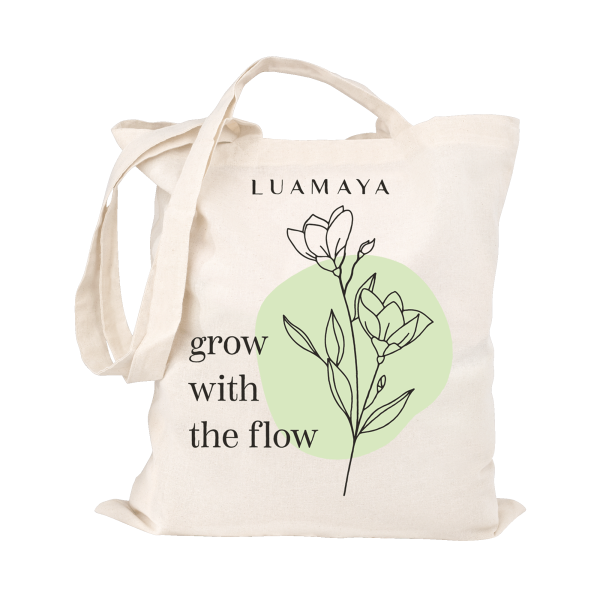 Jutetasche Grow with the flow Im Angebot