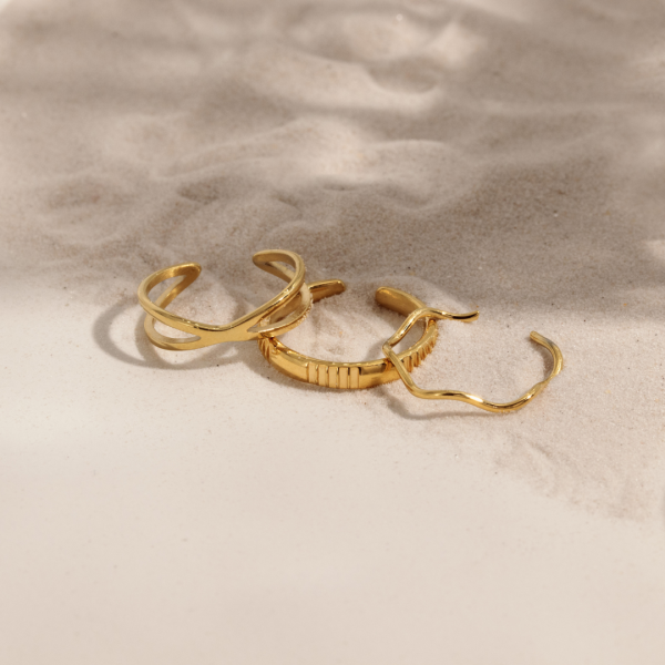 It Comes in Waves Toe Ring Silber Schn?ppchen – Bild 3