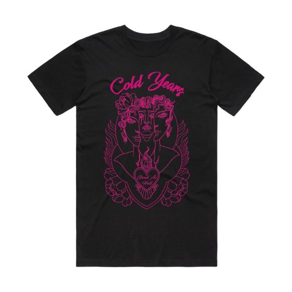 Cold Years – Good As Hell – T-Shirt (Pink on Black) Im Angebot