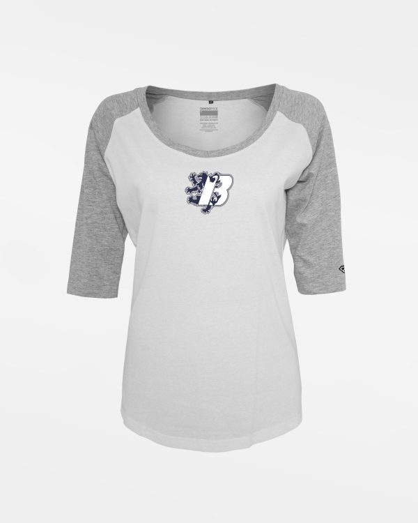 Diamond Pride Ladies 3 4 Contrast Raglan T-Shirt  Braunschweig 89ers , B, weiss-heather grau Online-Verkauf
